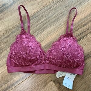 Hollister Gilly Hicks Bralette Lace Mauve NWT size XS